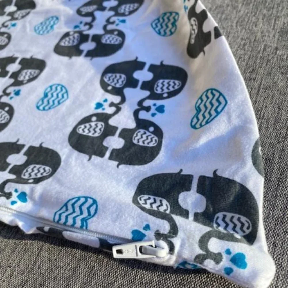 SleepingBaby Zippy Swaddle - 100% Cotton Baby Swaddle Blanket, eLOVEphant - M/L